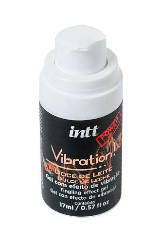 Жидкий массажный гель с ароматом сгущенного молока и эффектом вибрации INTT VIBRATION Dulce de Leche  FU29