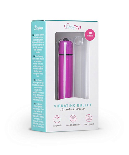 Лиловая вибропуля EDC Wholesale Vibrating Bullet ET009PUR (9 см)