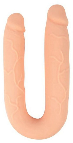 Телесный двойной фаллоимитатор Bior toys EE-10222 (22 см)