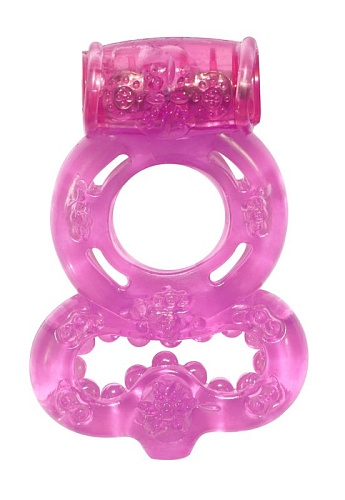 Розовое эрекционное кольцо с подхватом Lola toys Rings Treadle  0114-63Lola