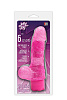 Розовый водонепроницаемый вибратор Dream Toys JELLY JOY ELASTIC ENIGMA MULTISPEED VIBE 21142 (15 см)