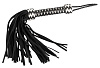 Чёрный кожаный многохвостый флогер Orion ZADO Leather Flogger 2040492 2000 (42 см)