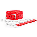 Красный ошейник на металлическом поводке с ручкой-петлей Bior toys NTB-80547