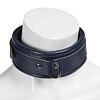 Тёмно-синий кожаный ошейник с поводком Fifty Shades of Grey DARKER LIMITED COLLECTION COLLAR CHAIN FS-65095