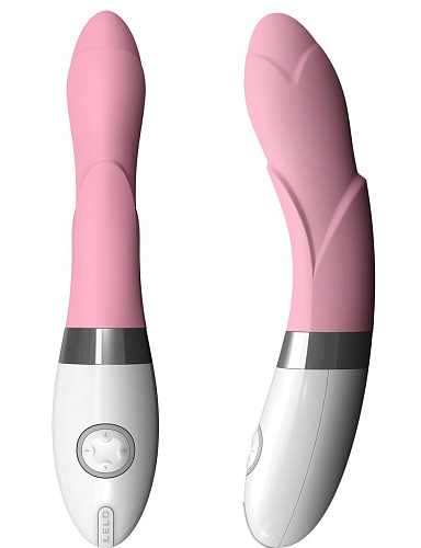 Розовый, украшенный лепестками вибратор Lelo Iris Pink LEL0411 (22 см)
