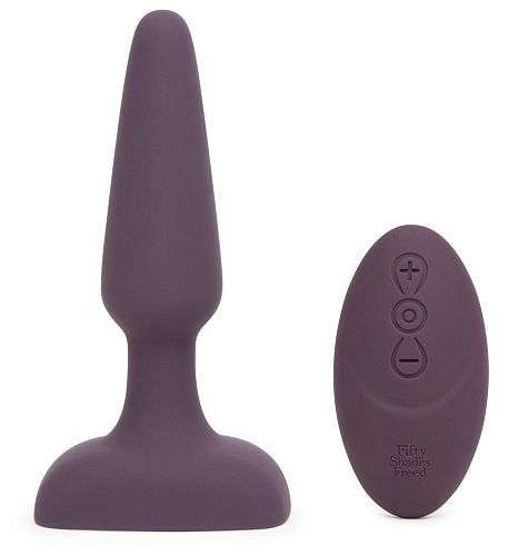 Фиолетовая вибровтулка Fifty Shades of Grey Feel So Alive Rechargeable Vibrating Pleasure Plug FS-69149 (14 см)