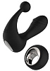 Чёрный вибромассажёр со стимулятором клитора Dream Toys HELIOS REMOTE 21617