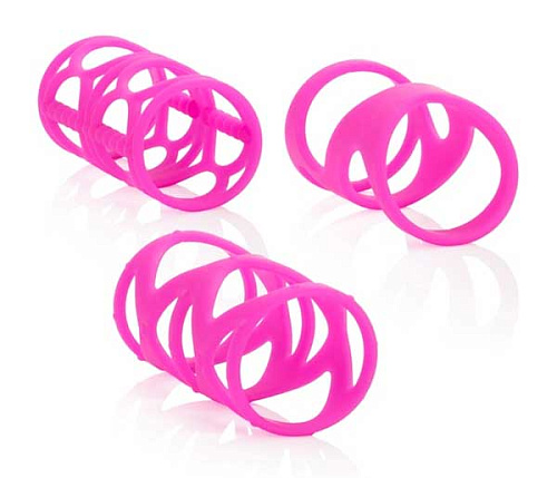 Набор розовых насадок California Exotic Novelties Posh Silicone Lover’s Cages SE-1369-30-3
