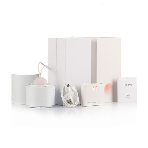 Хай-тек вагинальный шарик персикого цвета с колбой для стерилизации ImToy Candy