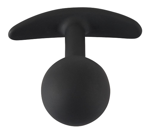 Чёрная анальная пробка со смещенным центром тяжести Orion 05361990000 (7,7 см)