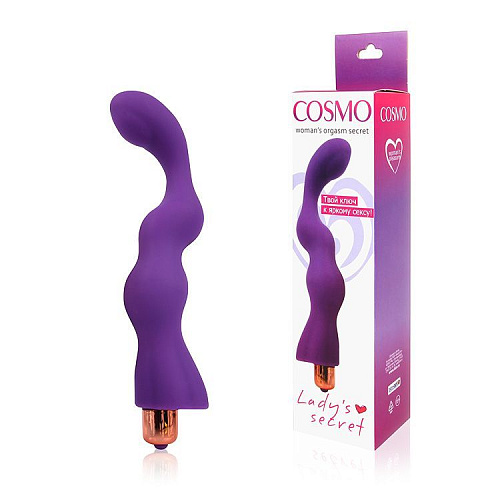 Фиолетовый рельефный вибромассажёр Bior toys CSM-23076 (17,5 см)