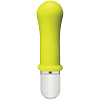 Жёлтый мини-вибратор со съёмной насадкой Doc Johnson Boom! 10 Function Silicone Vibrator 0500-32-BX (8,89 см)