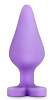 Фиолетовая анальная пробка Blush Novelties Naughty Candy Heart Do Me Now BL-95620 (8,9 см)