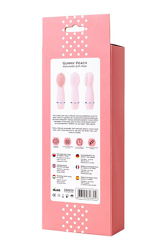 Розовый силиконовый массажер для лица ToyFa Yovee Gummy Peach 244002