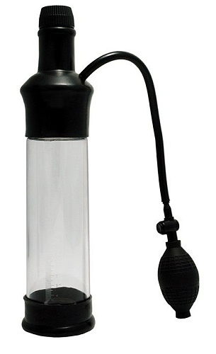 Прозрачная вакуумная помпа с вибратором и грушей Seven Creations 05-223SC