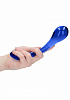 Синий стимулятор из стекла Shots Media BV Chrystalino G-Rider CHR021BLU (18,3 см)