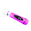 Вибромассажёр розово-белого цвета с 3 силиконовыми насадками и 12 режимами вибрации Baile BW-055002-0101 (20 см)