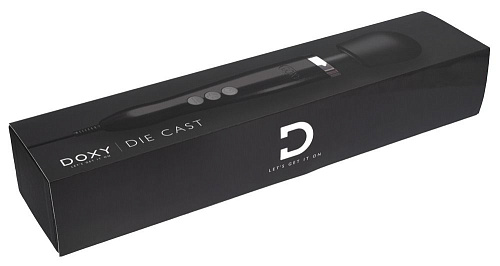Чёрный вибратор Doxy Die Cast Wand Massager DOXYDCEU-B (34 см)