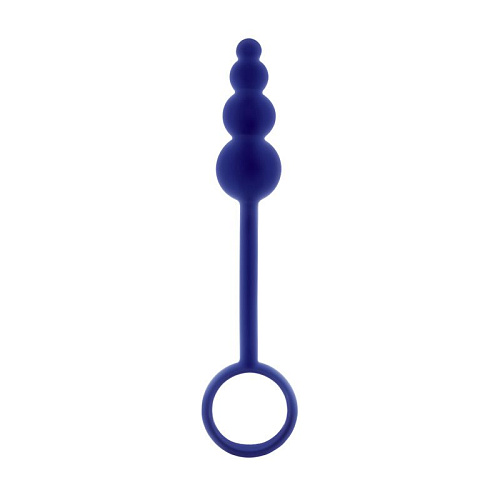 Синие анальные бусы на длинной рукоятке NS Novelties Renegade Ripcord NSN-1109-17 (22 см)