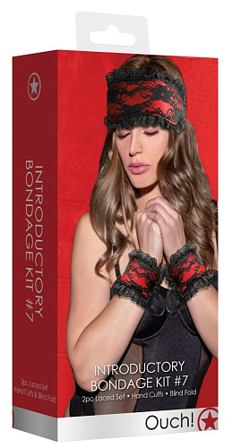 Красно-чёрный игровой набор Shots Media BV Introductory Bondage Kit №7 OU370RED