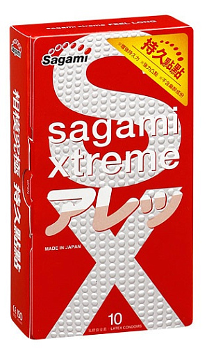 Утолщенные презервативы с точками Sagami Xtreme Feel Long №10 (10 шт)