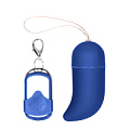 Синее виброяйцо с пультом Shots Media BV Medium Wireless Vibrating G-Spot Egg SHT088BLU (7,5 см)