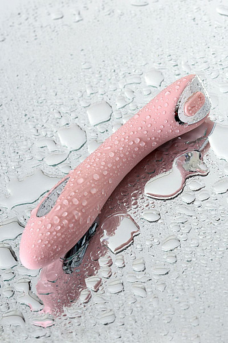 Розовый силиконовый вибратор с электростимуляцией ToyFa TESLA G-POINT 796003 (21 см)