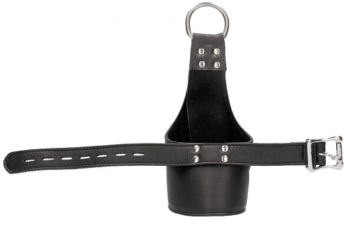 Чёрные наручи для подвешивания Shots Media BV Suspension Wrist Bondage Handcuffs PAI024BLK