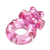 Розовое эрекционное виброкольцо на пенис Baile Pink Bear BI-010083A