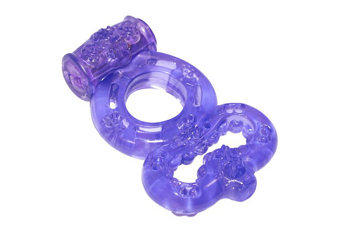 Фиолетовое эрекционное кольцо с подхватом Lola toys Rings Treadle  0114-61Lola