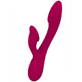 Малиновый вибратор с клиторальной стимуляцией Iyiqu RUYI IYQ-YJF-01 (21,5 см)