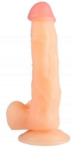 Телесный реалистичный фаллоимитатор на присоске Сумерки богов 1015-63 BX DD (24 см)