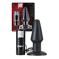 Большая чёрная водонепроницаемая анальная пробка с вибрацией Seven Creations 15-06BLK BCD GP (12,4 см)