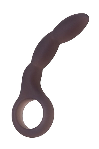 Изогнутый анальный стимулятор с ручкой-кольцом Seven Creations Micro NOVA 2618-02SMK (13,5 см)