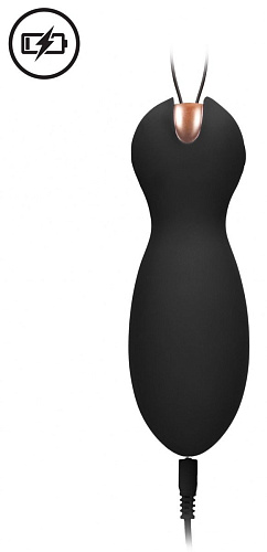 Чёрные вагинальные шарики с пультом ДУ Shots Media BV Purity ELE017BLK