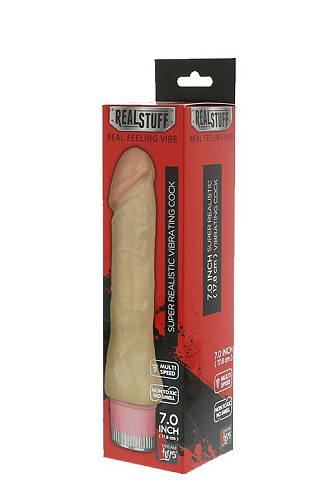 Телесный вибратор-реалистик Dream Toys REALSTUFF 7INCH VIBRATOR 20644 (17,8 см)