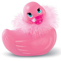 Вибромассажёр-уточка розового цвета Big Teaze Toys I Rub My Duckie Travel Paris Rose 10143