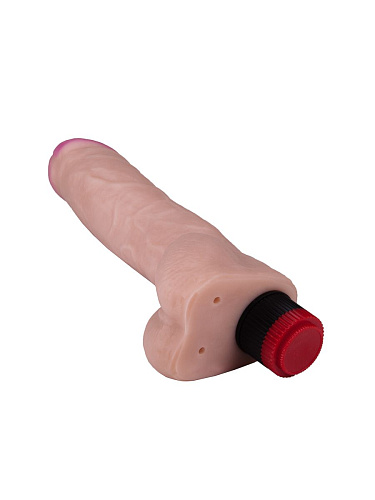 Реалистичный вибратор телесного цвета с мошонкой LOVETOY (А-Полимер) 803100 (23,5 см)