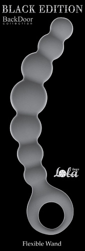 Серая упругая анальная цепочка Lola toys Flexible Wand 4202-03Lola (18 см)