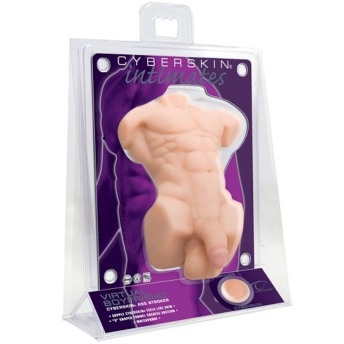 Мастурбатор-торс телесного цвета Topco Sales CyberSkin Intimates Virtual Boyfriend Light 1004018