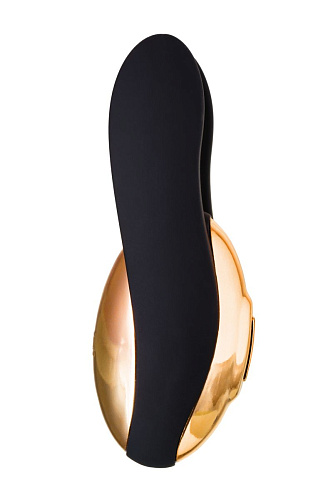 Чёрно-золотой клиторальный вибромассажёр WANAME Wave 482002
