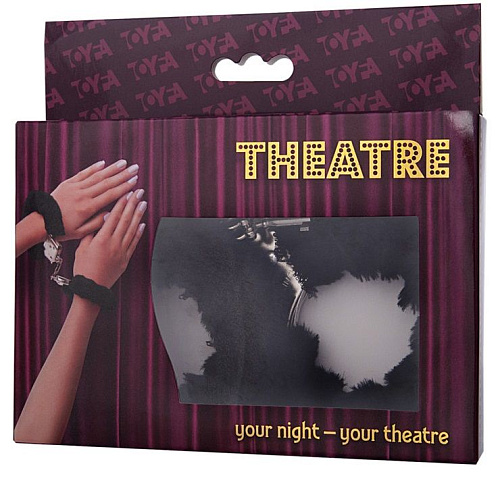 Наручники с чёрной опушкой ToyFa 951031