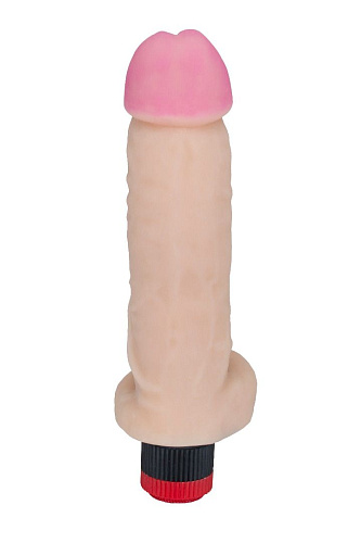 Вибромассажёр-реалистик из неоскин телесного цвета LOVETOY (А-Полимер) 805500 (20 см)